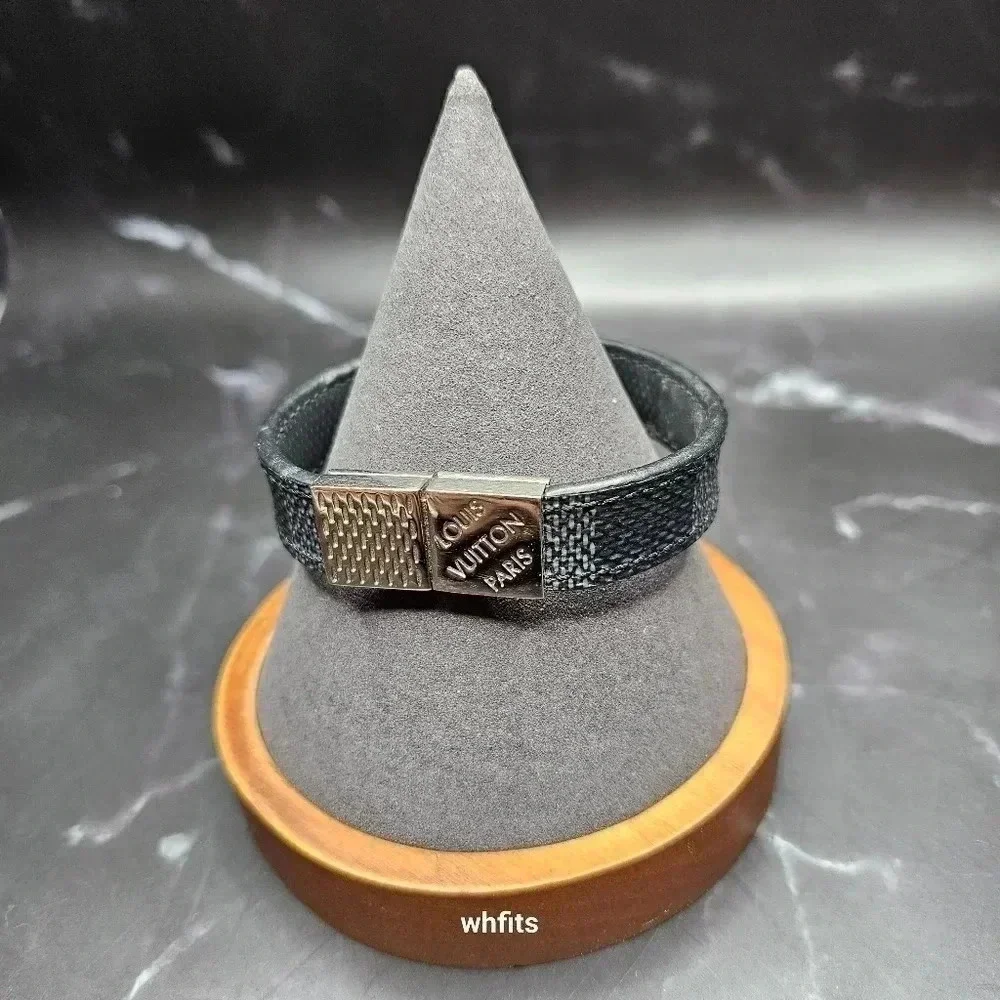 Louis Vuitton Damier Graphite Bracelet with dust bag